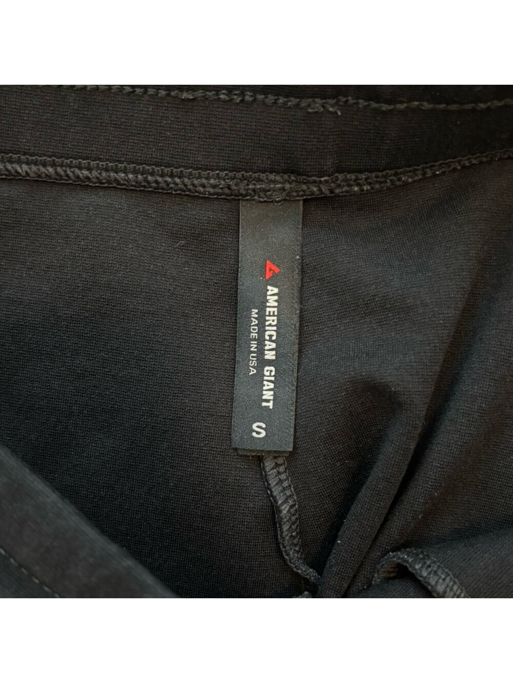 American Giant Jogger Sweatpants Mens Small Black Drawstring Tapered USA Made - Picture 3 of 6